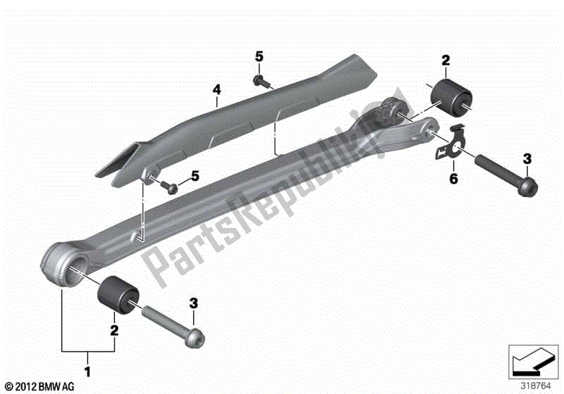 Todas las partes para Corsé Paralever de BMW R 1200 GS K 50 2012 - 2016