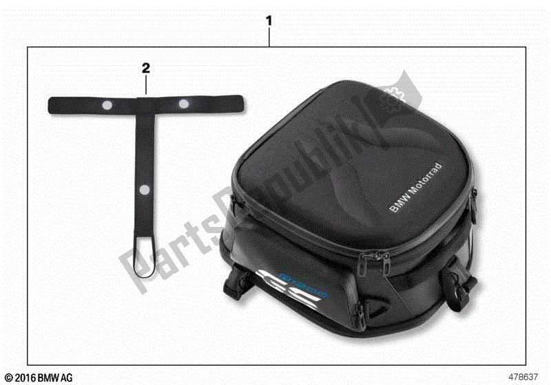 Todas las partes para Bolsillo Para Asiento Trasero de BMW R 1200 GS K 50 2012 - 2016