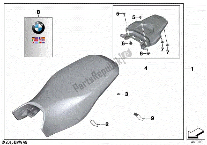 All parts for the Rallye Seat With Luggage Platform of the BMW R 1200 GS K 50 2012 - 2016