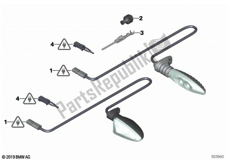 Todas las partes para Conector De Reparación, Lámpara Indicadora de BMW R 1200 GS K 50 2012 - 2016