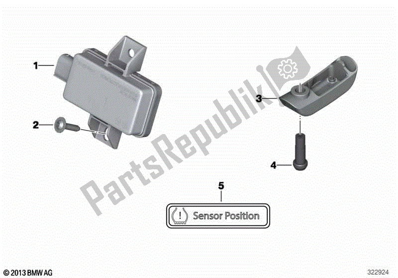 Todas las partes para Monitor De Presión De Neumáticos De Actualización de BMW R 1200 GS K 50 2012 - 2016