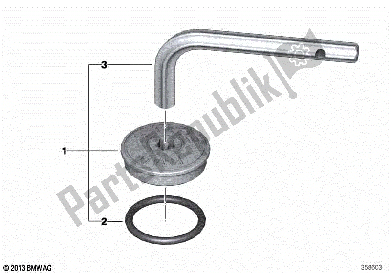 Todas las partes para Tornillo De Seguridad Para Boca De Llenado De Aceite de BMW R 1200 GS K 50 2012 - 2016