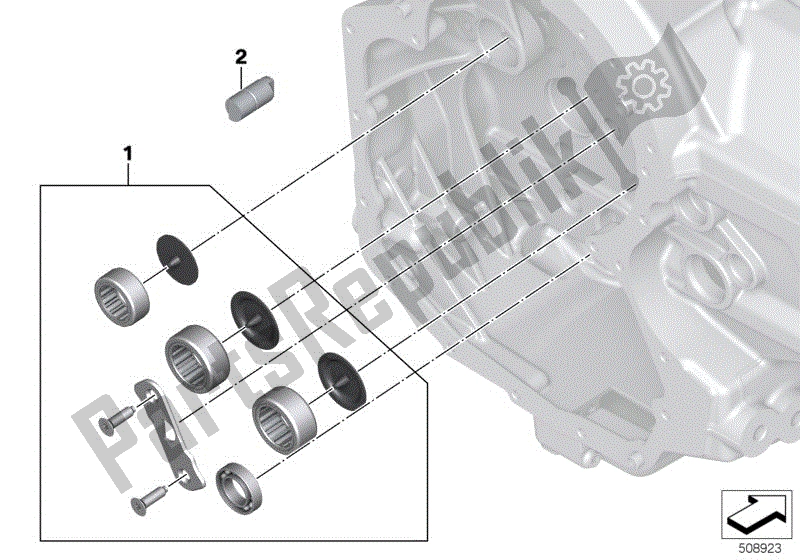 Todas las partes para Establecer Levas Cojinete Extremo Motor Transmisión de BMW R 1200 GS K 50 2012 - 2016