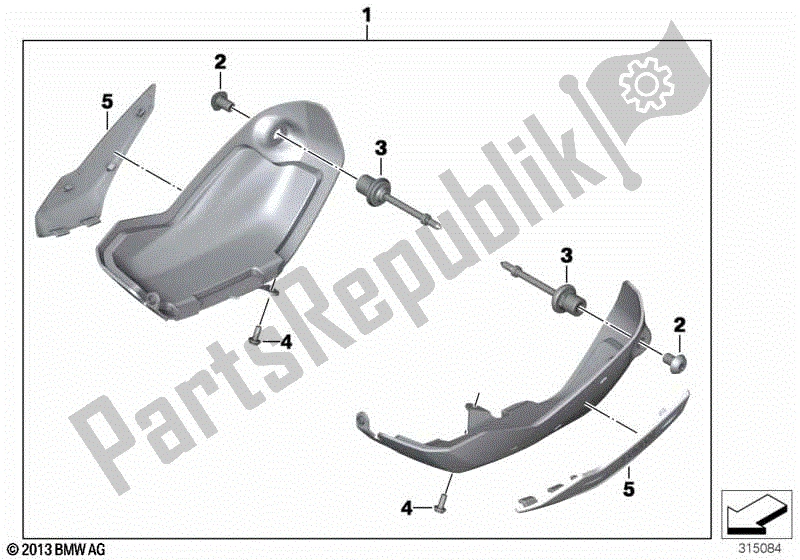 Todas las partes para Juego, Protector De Tapa De Culata De Cilindro de BMW R 1200 GS K 50 2012 - 2016