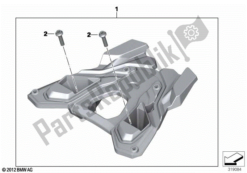 Todas las partes para Set, Soporte Para Topcase, Portaequipajes de BMW R 1200 GS K 50 2012 - 2016