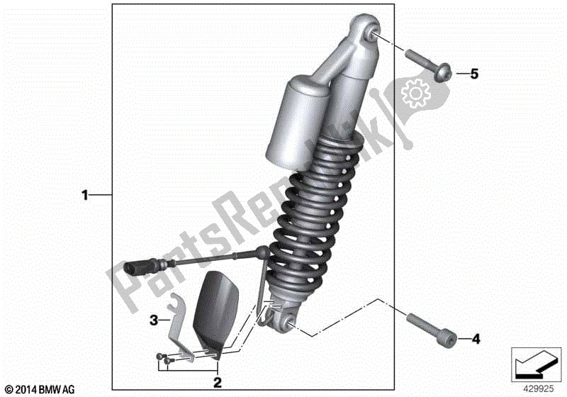 Todas las partes para Puntal De Resorte, Esa, Frente de BMW R 1200 GS K 50 2012 - 2016