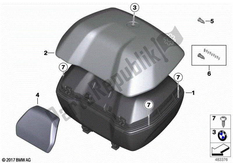 Todas las partes para Baúl 49l de BMW R 1200 GS K 50 2012 - 2016