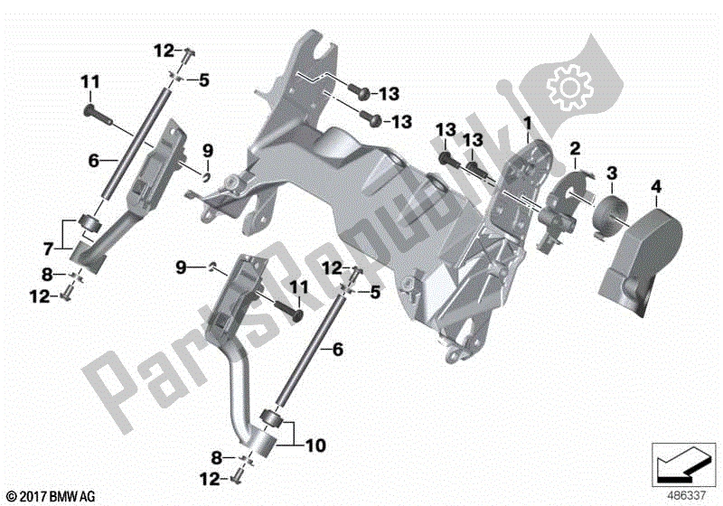 Todas las partes para Ajuste Del Parabrisas de BMW R 1200 GS K 50 2012 - 2016