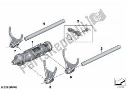 6-speed transmission shift components