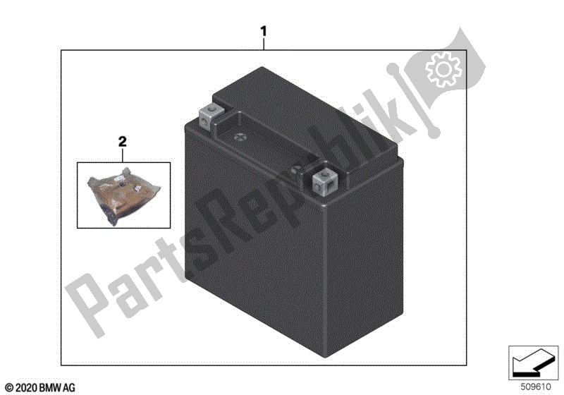 Toutes les pièces pour le Batterie Agm du BMW R 1200 GS K 50 2017 - 2018