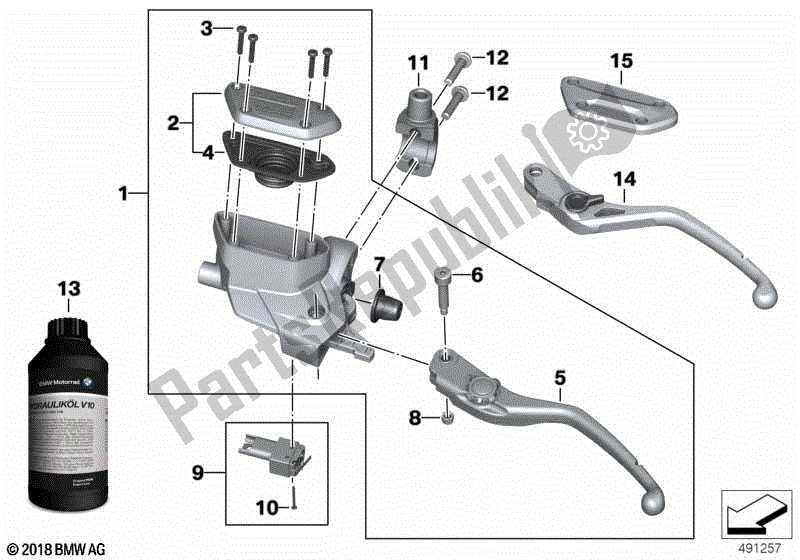 Todas las partes para Conjunto De Control De Embrague de BMW R 1200 GS K 50 2017 - 2018