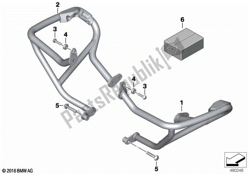 Todas las partes para Barra De Protección Del Motor de BMW R 1200 GS K 50 2017 - 2018