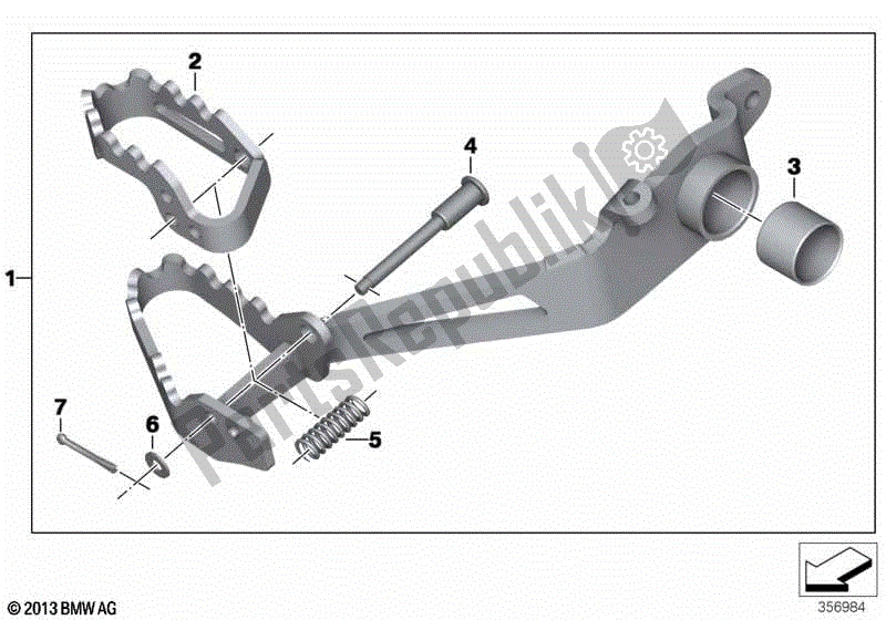 Toutes les pièces pour le Levier De Frein à Pied, Réglable du BMW R 1200 GS K 50 2017 - 2018