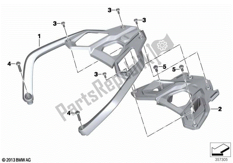 Todas las partes para Mango Trasero de BMW R 1200 GS K 50 2017 - 2018