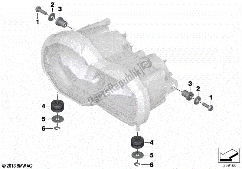 Alle onderdelen voor de Koplamp Montage Hardware van de BMW R 1200 GS K 50 2017 - 2018