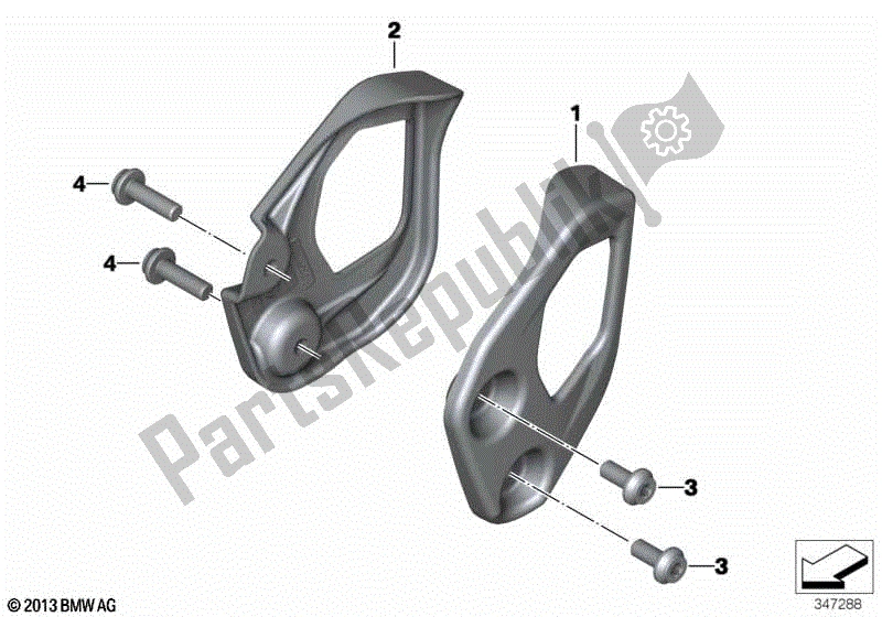 Todas las partes para Deflector De Talón de BMW R 1200 GS K 50 2017 - 2018