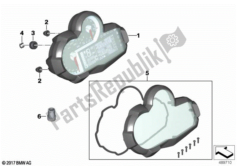 Toutes les pièces pour le Groupe D'instruments du BMW R 1200 GS K 50 2017 - 2018