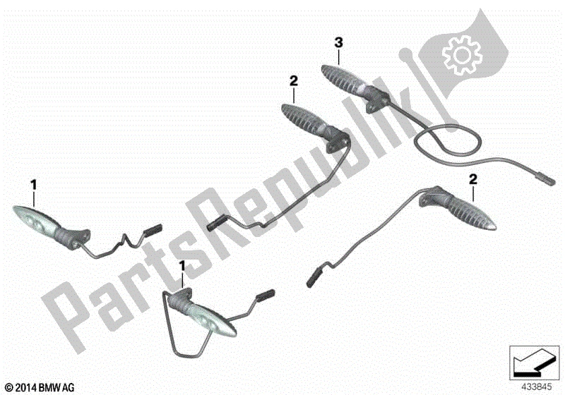 Toutes les pièces pour le Clignotants à Led du BMW R 1200 GS K 50 2017 - 2018