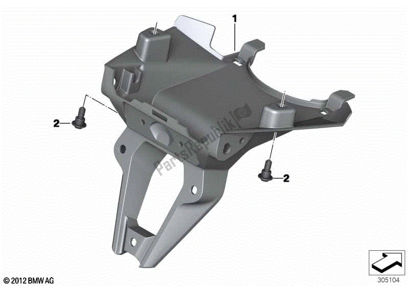 Toutes les pièces pour le Support De Plaque D'immatriculation du BMW R 1200 GS K 50 2017 - 2018