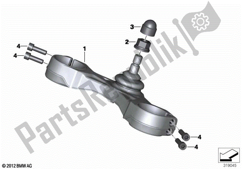 Todas las partes para Soporte Transversal De Horquilla Inferior de BMW R 1200 GS K 50 2017 - 2018