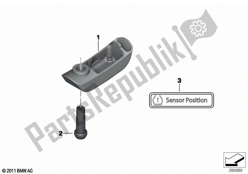 Alle onderdelen voor de Rdc Sensor Voor Voorwiel van de BMW R 1200 GS K 50 2017 - 2018