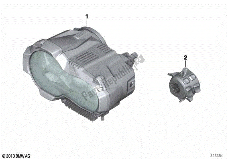 Todas las partes para Faros Led Retroadaptados de BMW R 1200 GS K 50 2017 - 2018