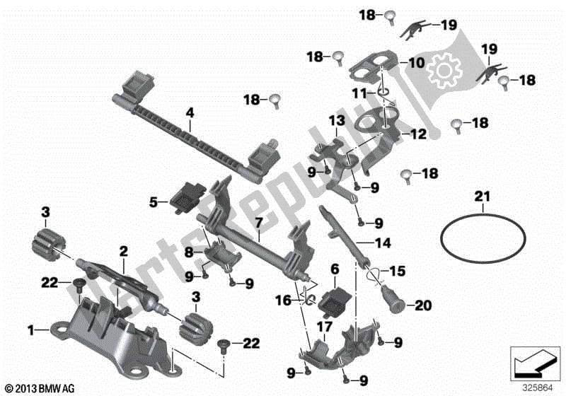 Todas las partes para Sistema De Bloqueo Del Banco Del Asiento de BMW R 1200 GS K 50 2017 - 2018