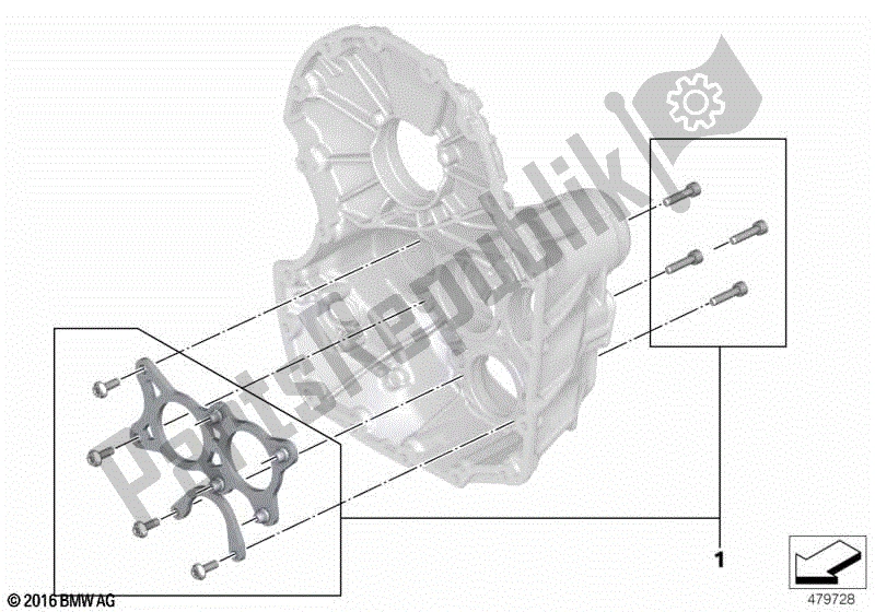 Todas las partes para Establecer Panel De Soporte De Cojinetes de BMW R 1200 GS K 50 2017 - 2018