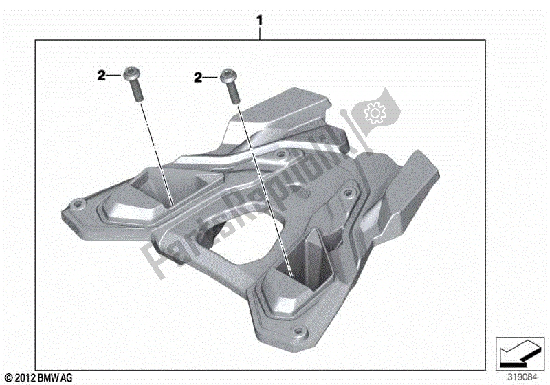 Toutes les pièces pour le Ensemble, Montage Topcase, Porte-bagages du BMW R 1200 GS K 50 2017 - 2018