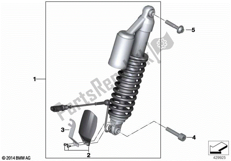 Toutes les pièces pour le Jambe De Force, Esa, Avant du BMW R 1200 GS K 50 2017 - 2018