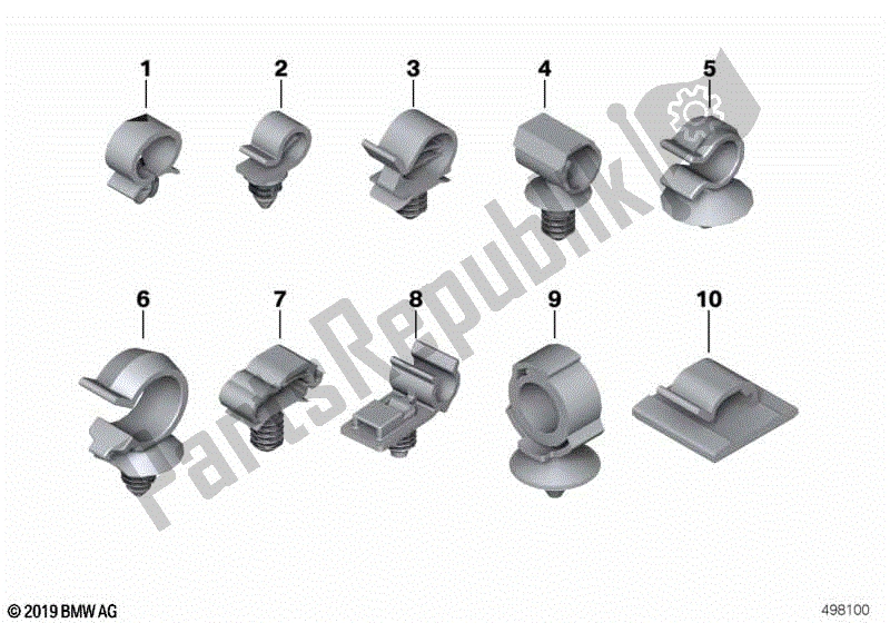 Todas las partes para Soporte De Tubo de BMW R 1200 GS K 50 2017 - 2018