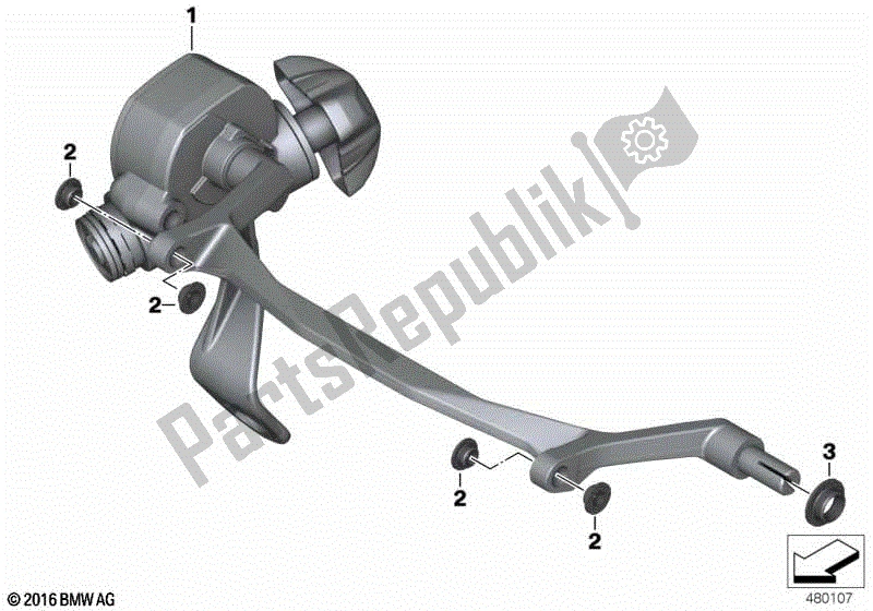 Alle onderdelen voor de Windschermverstelling, Mechanisch van de BMW R 1200 GS K 50 2017 - 2018