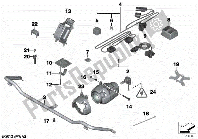 Todas las partes para Faro Adicional de BMW R 1200 GS ADV K 255 2006 - 2007