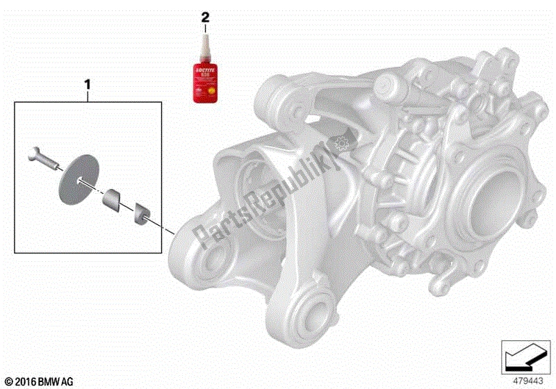 Toutes les pièces pour le Couvercle De Montage De Transmission Angulaire Usiné du BMW R 1200 GS ADV K 255 2006 - 2007