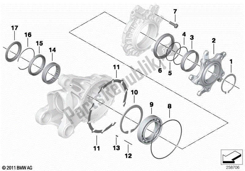 Todas las partes para Cojinete, Tapa De Corona Con Ventilación de BMW R 1200 GS ADV K 255 2006 - 2007