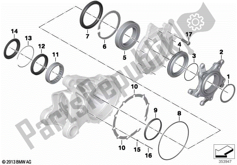 Todas las partes para Cojinete, Corona, Abs Integral 2 de BMW R 1200 GS ADV K 255 2006 - 2007