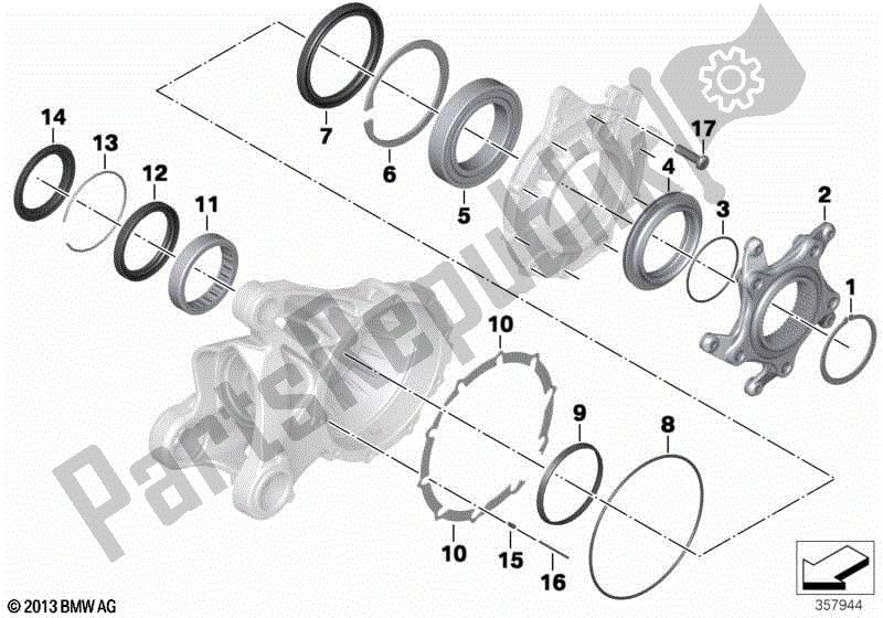 Todas las partes para Cojinetes, Corona, Abs Integral 1 de BMW R 1200 GS ADV K 255 2006 - 2007