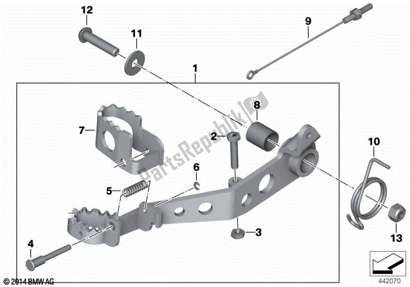 Todas las partes para Pedal De Freno de BMW R 1200 GS ADV K 255 2006 - 2007