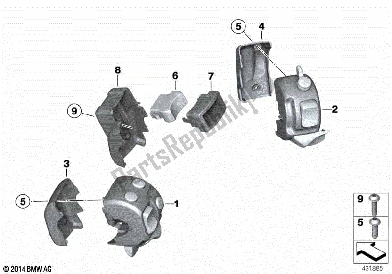 Toutes les pièces pour le Interrupteur Combiné Au Guidon du BMW R 1200 GS ADV K 255 2006 - 2007