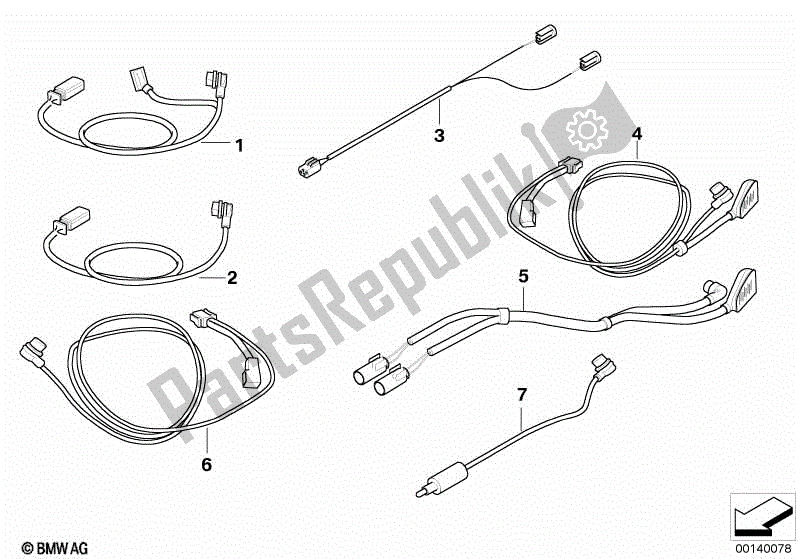 Todas las partes para Connect. Cable Para Sistema De Navegación de BMW R 1200 GS ADV K 255 2006 - 2007