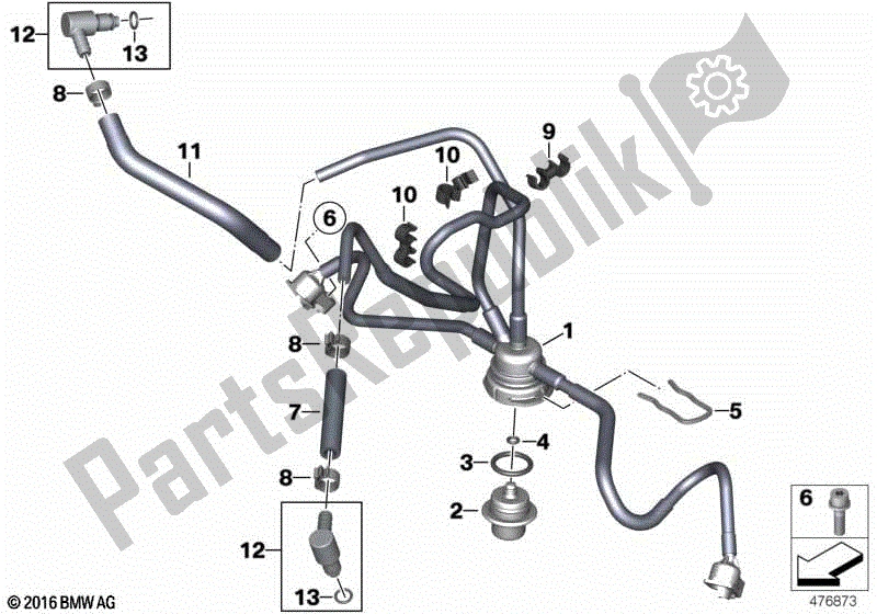 Todas las partes para Distribuidor De Combustible / Regulador De Presión de BMW R 1200 GS ADV K 255 2006 - 2007