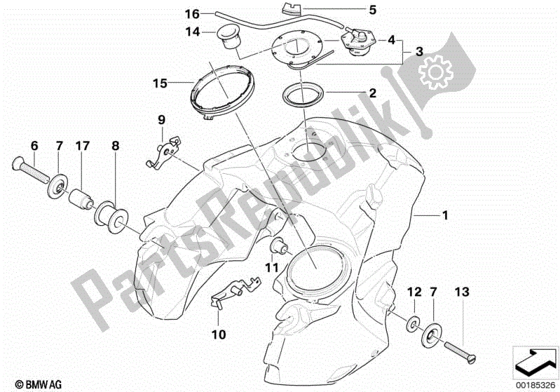 Toutes les pièces pour le Réservoir D'essence du BMW R 1200 GS ADV K 255 2006 - 2007