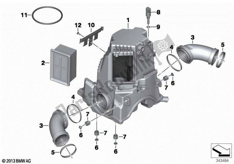 Todas las partes para Silenciador De Admisión / Cartucho De Filtro Silenciador De Admisión / Cartucho De Filtro de BMW R 1200 GS ADV K 255 2006 - 2007