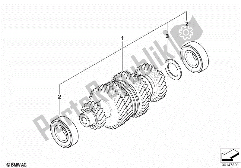 Todas las partes para Eje Intermedio de BMW R 1200 GS ADV K 255 2006 - 2007