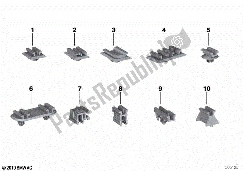 Alle onderdelen voor de Plug-in Aansluitbeugel van de BMW R 1200 GS ADV K 255 2006 - 2007