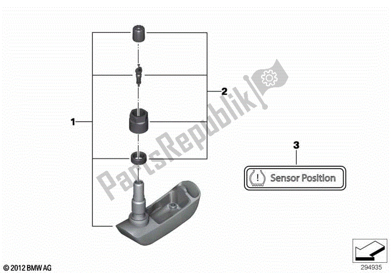 Todas las partes para Sensor Rdc Para Rueda Trasera de BMW R 1200 GS ADV K 255 2006 - 2007