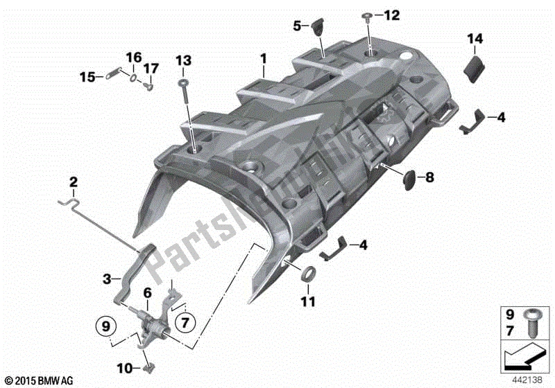 Todas las partes para Soporte Trasero, Pieza única de BMW R 1200 GS ADV K 255 2006 - 2007