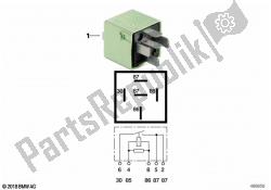 przekaźnik, styk zwierny, biało-zielony
