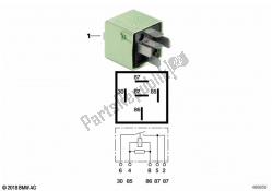 relé, contacto de cierre, blanco verde