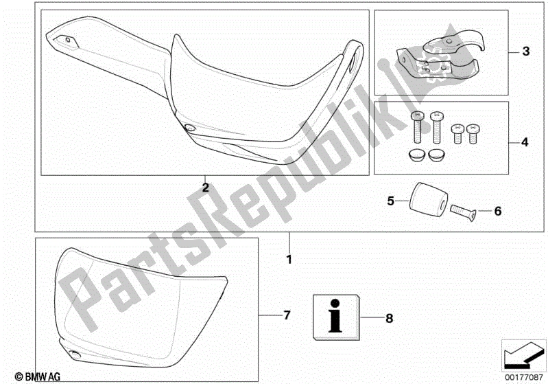 Alle onderdelen voor de Set Handbeschermers van de BMW R 1200 GS ADV K 255 2006 - 2007